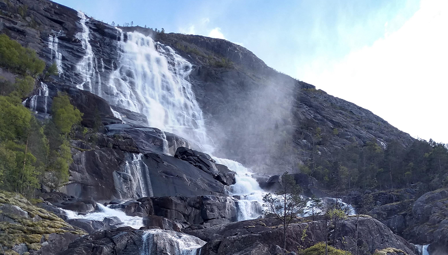 Langfoss waterfall, Norway